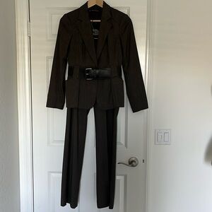 Zara brown pantsuit, jacket size M, pants size 2